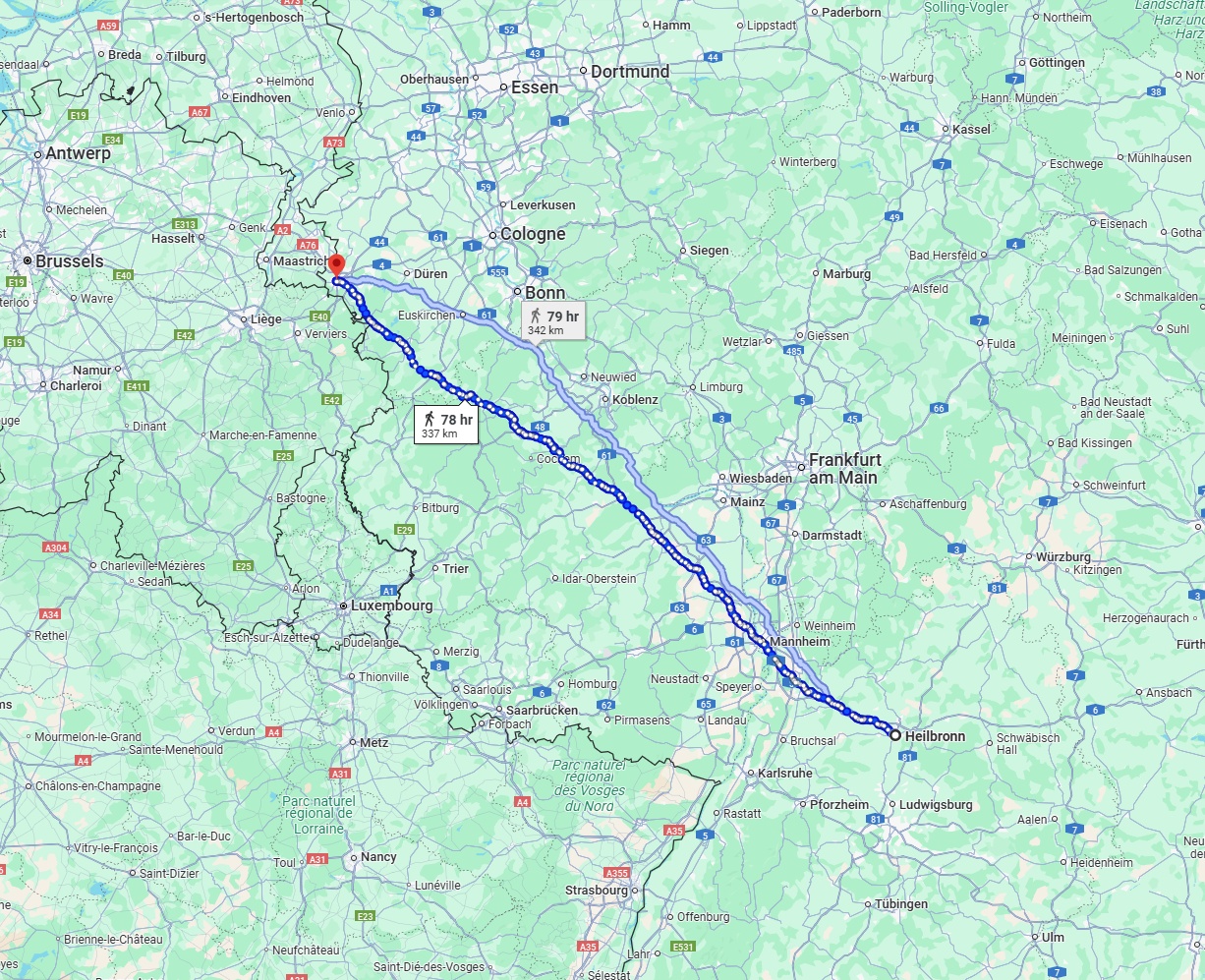 Anreise von Heilbronn Zu Aachen Über 