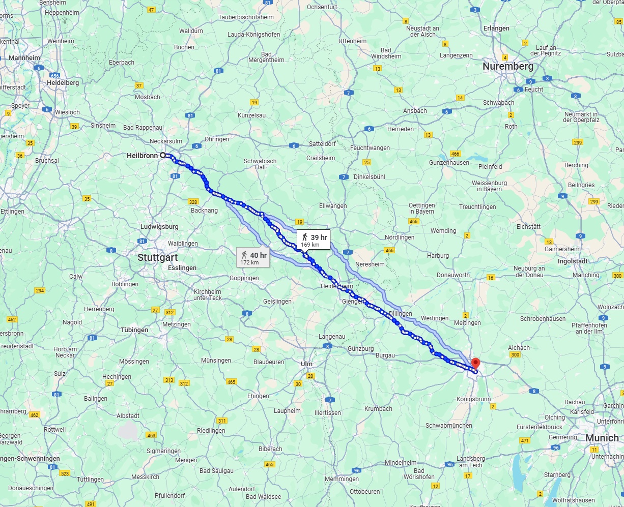 Anreise von Heilbronn Zu Augsburg Über 