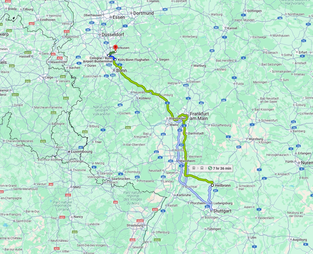 Anreise von Heilbronn Zu Bergisch Gladbach Über 