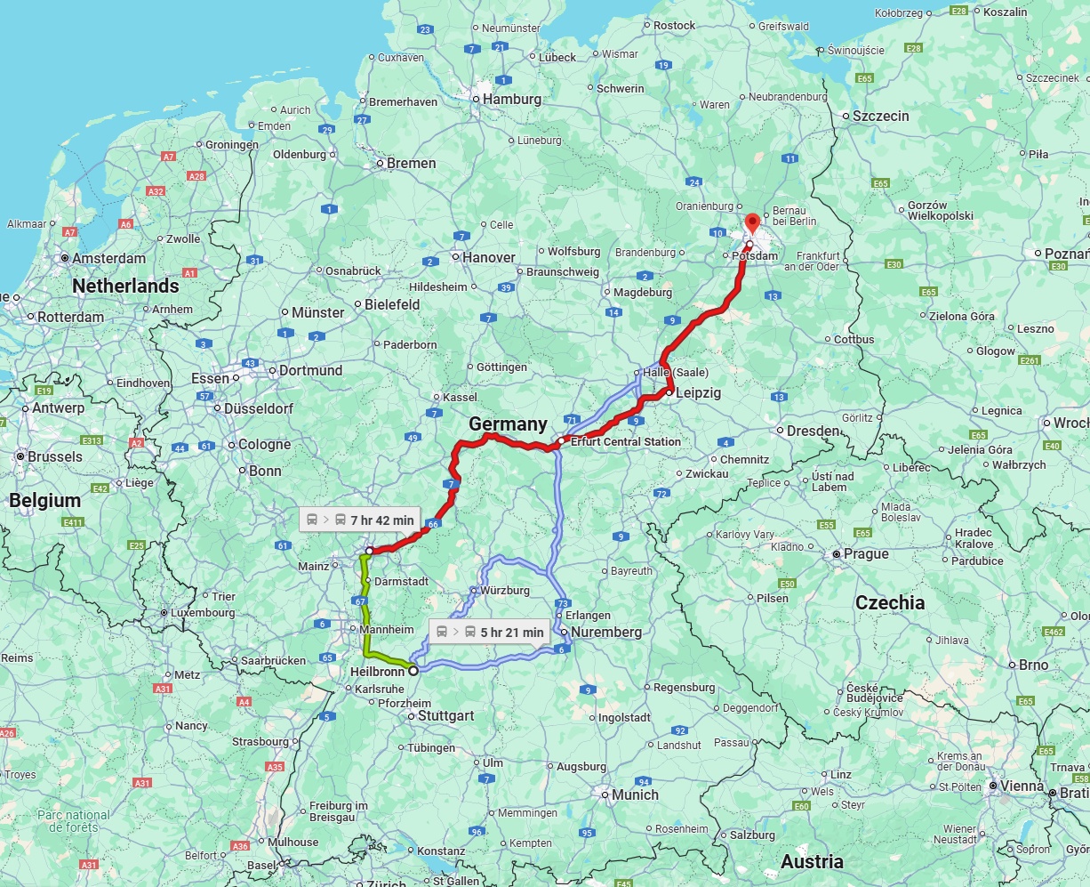 Anreise von Heilbronn Zu Berlin Über 