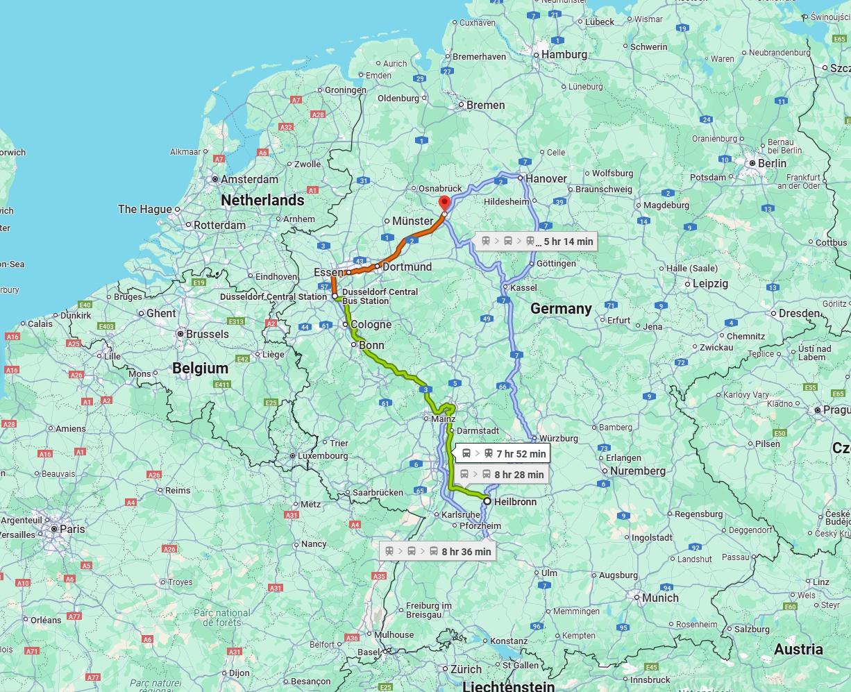 Anreise von Heilbronn Zu Bielefeld Über 