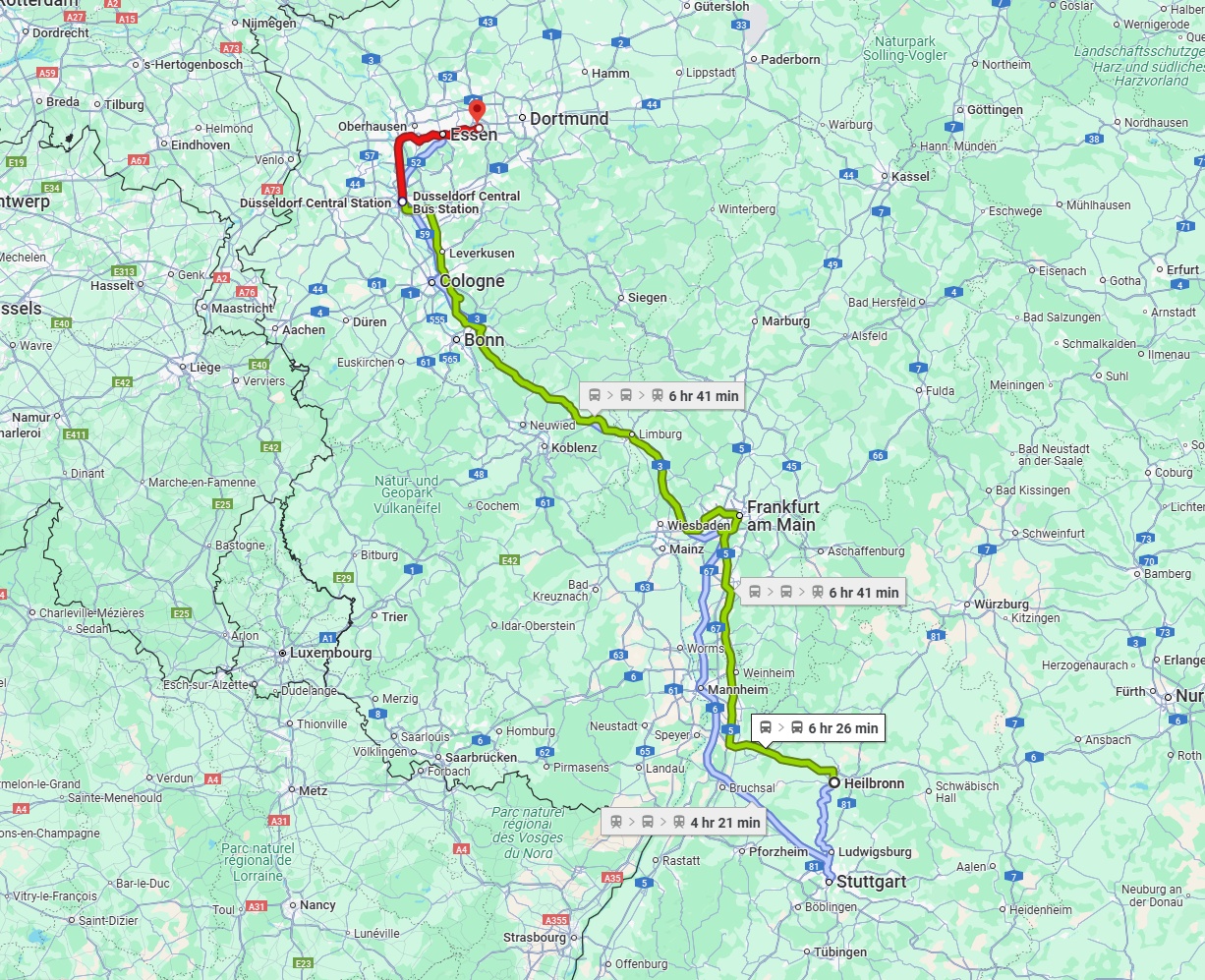 Anreise von Heilbronn Zu Bochum Über 