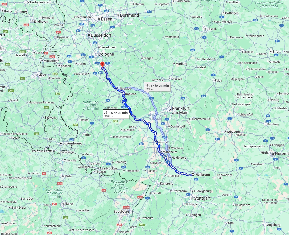 Anreise von Heilbronn Zu Bonn Über 