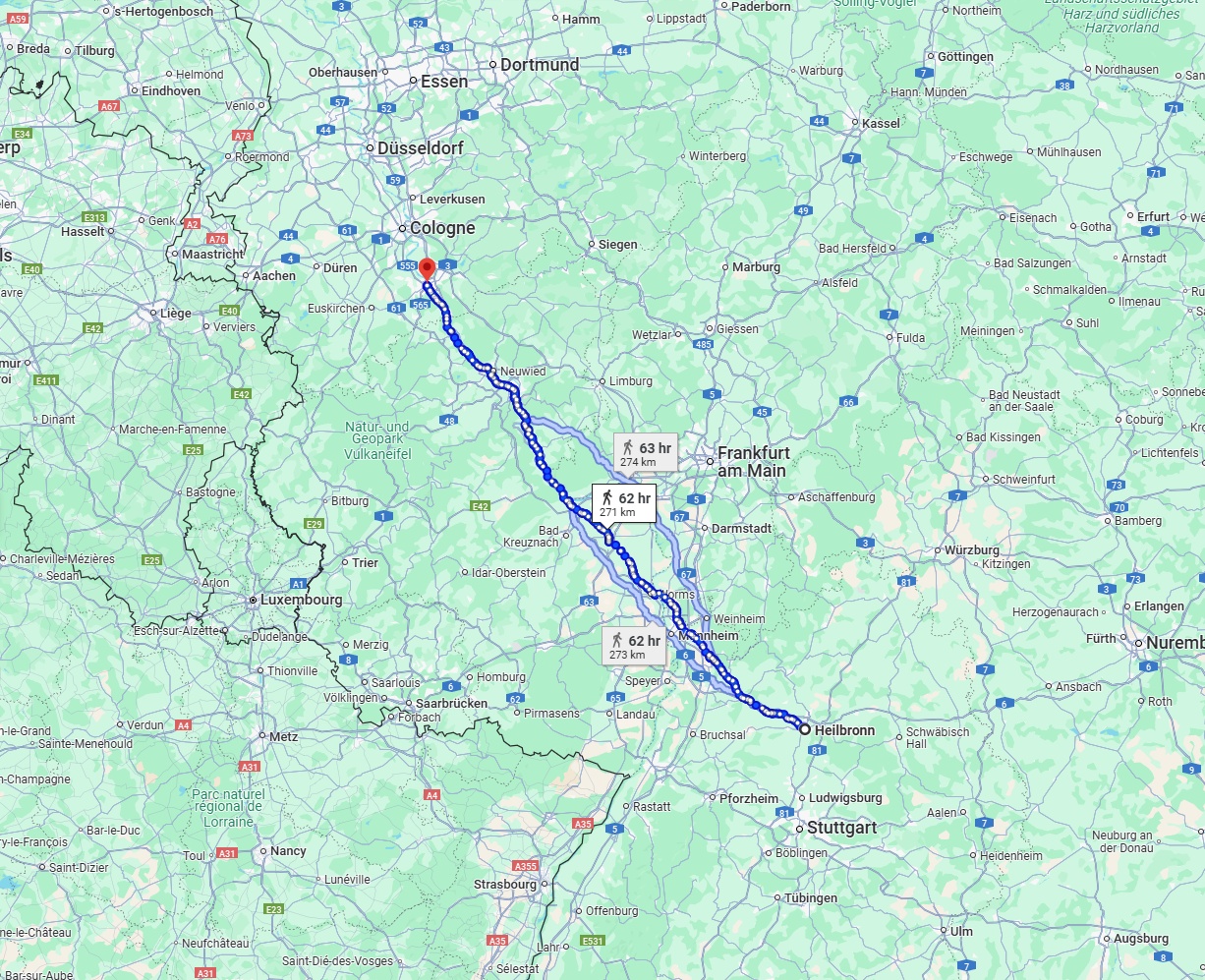 Anreise von Heilbronn Zu Bonn Über 