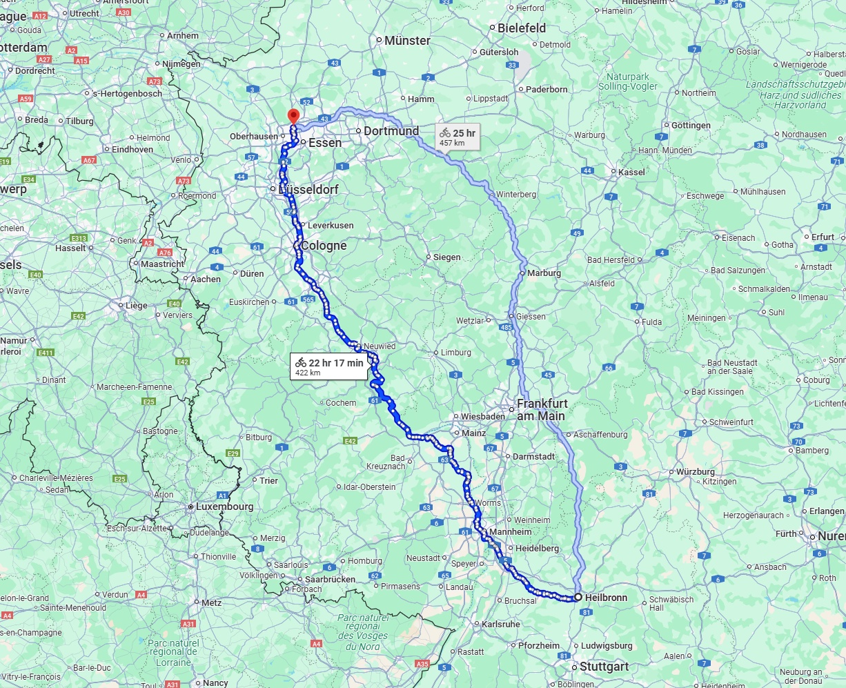 Anreise von Heilbronn Zu Bottrop Über 