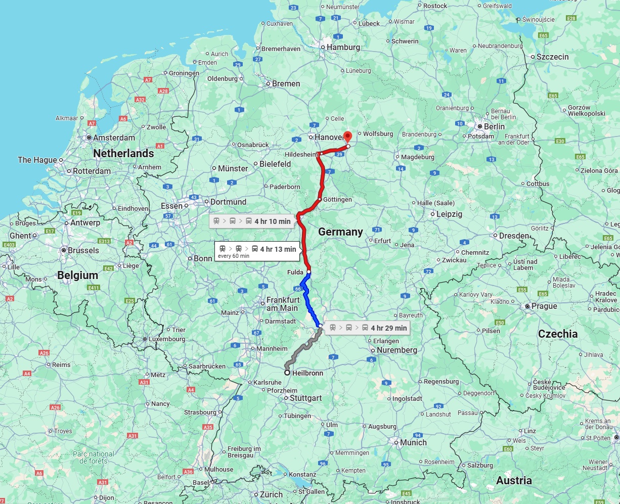 Anreise von Heilbronn Zu Braunschweig Über 