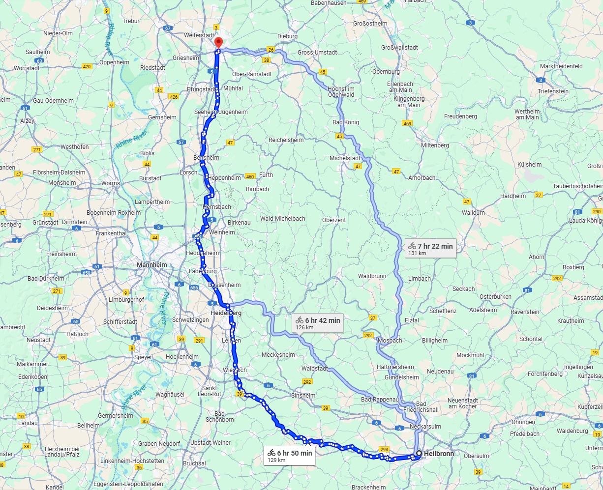 Anreise von Heilbronn Zu Darmstadt Über 