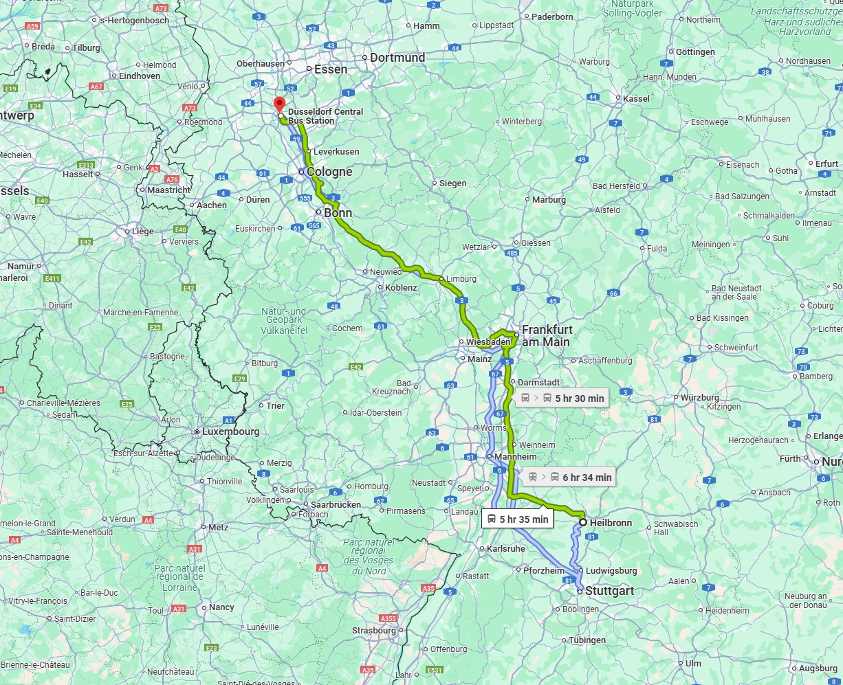 Anreise von Heilbronn Zu Düsseldorf Über 