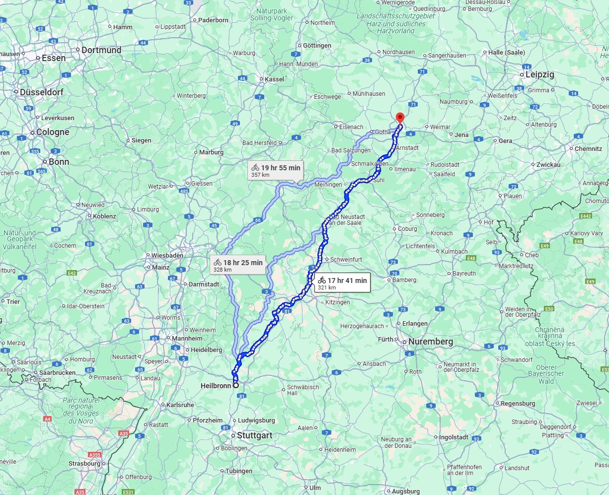 Anreise von Heilbronn Zu Erfurt Über 