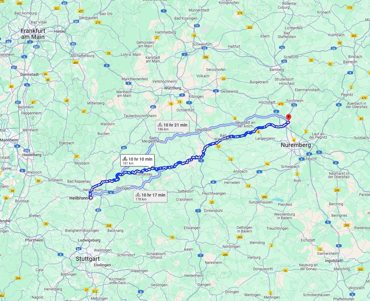 Anreise von Heilbronn Zu Erlangen Über 