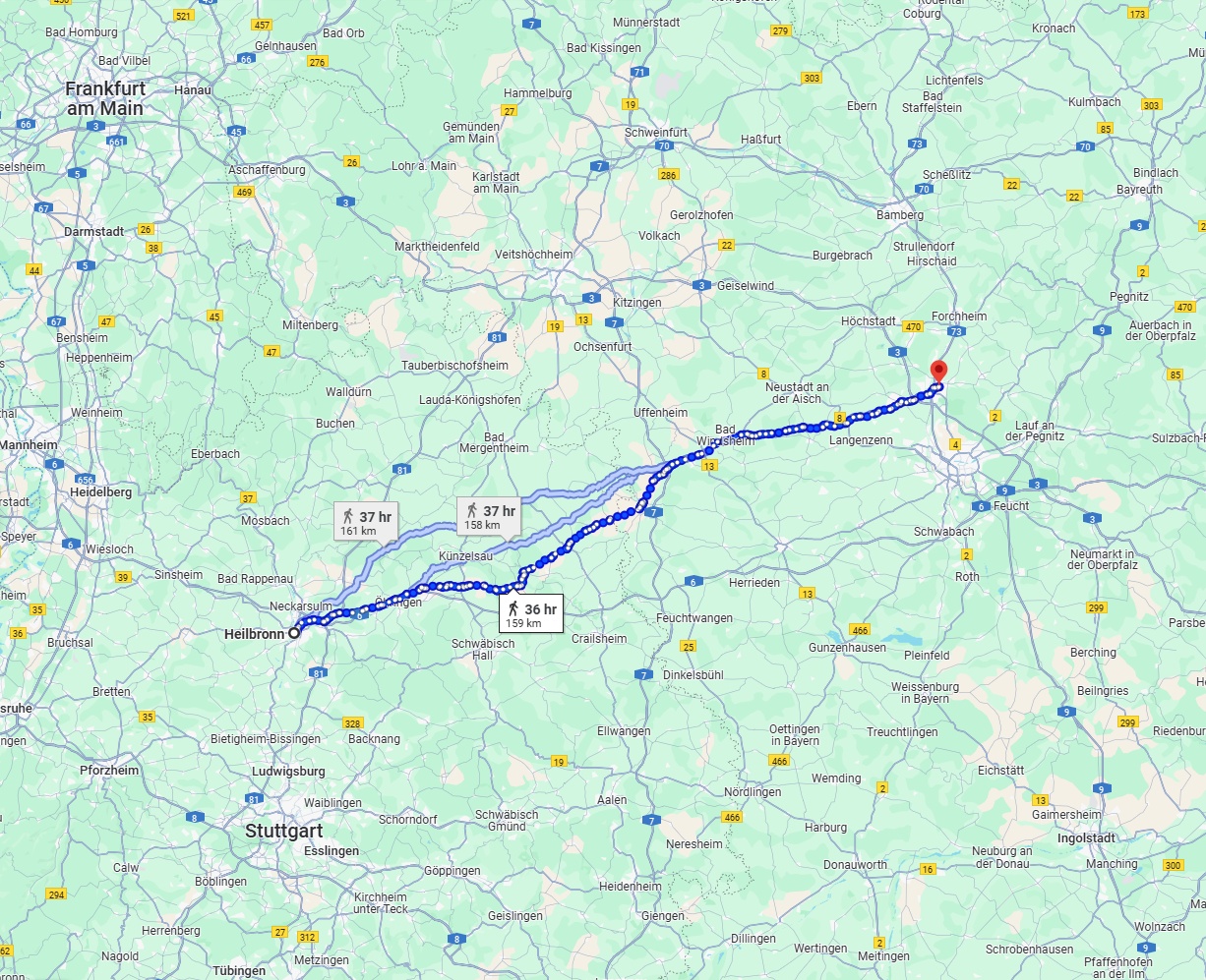 Anreise von Heilbronn Zu Erlangen Über 