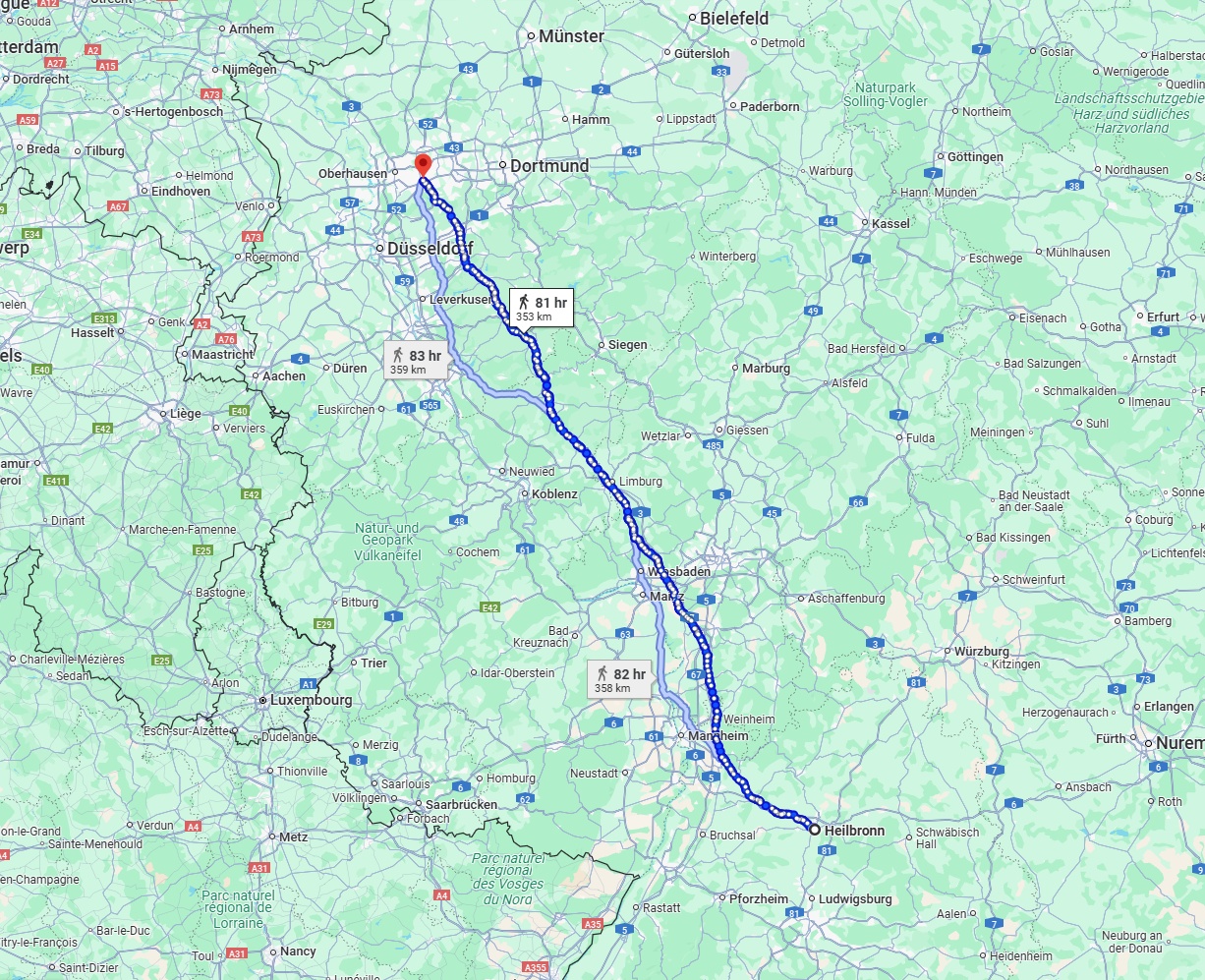 Anreise von Heilbronn Zu Essen Über 