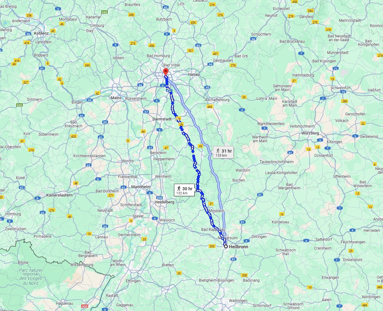 Anreise von Heilbronn Zu Frankfurt am Main Über 