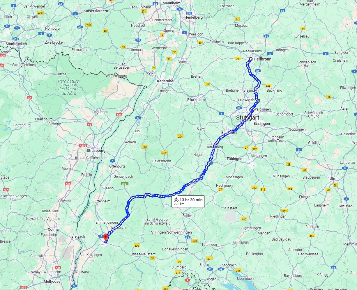 Anreise von Heilbronn Zu Freiburg im Breisgau Über 