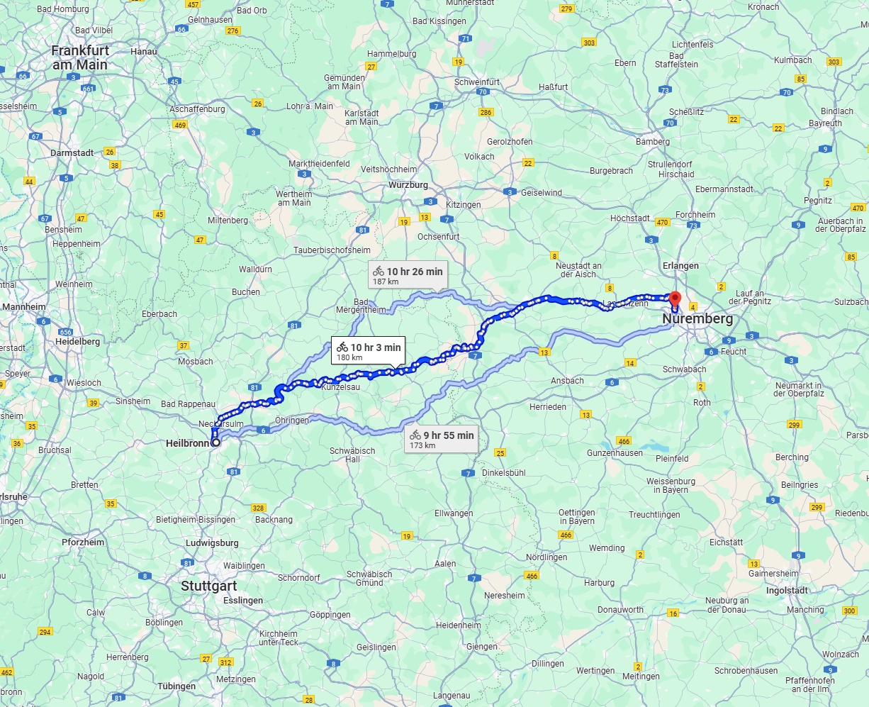 Anreise von Heilbronn Zu Fürth Über 