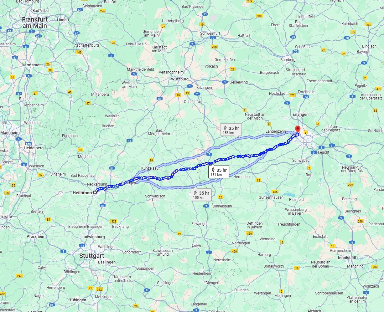 Anreise von Heilbronn Zu Fürth Über 