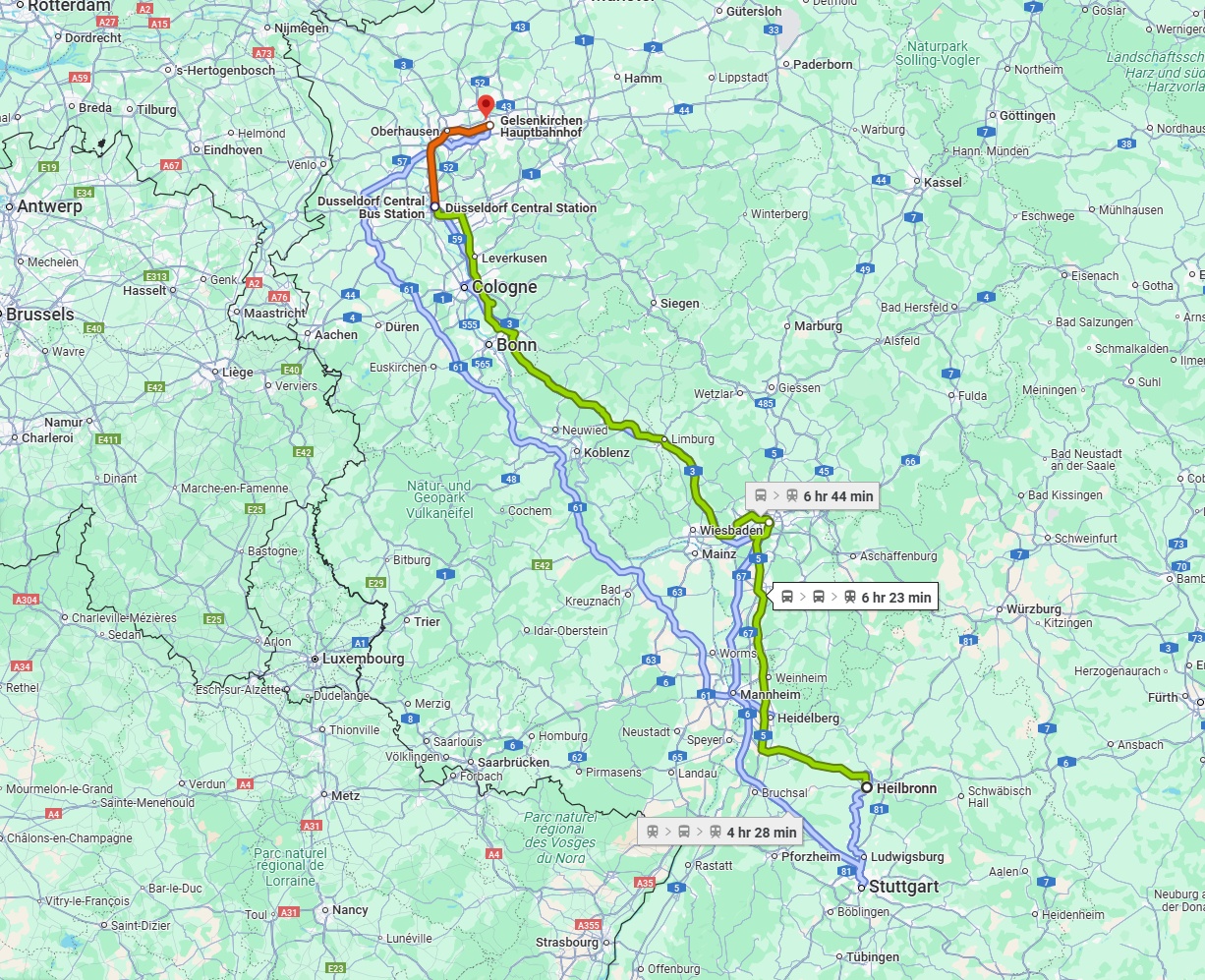 Anreise von Heilbronn Zu Gelsenkirchen Über 