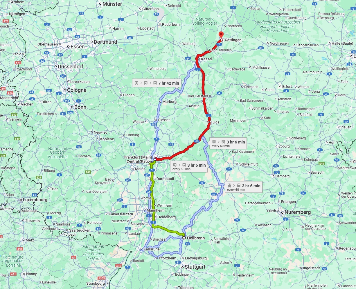 Anreise von Heilbronn Zu Göttingen Über 