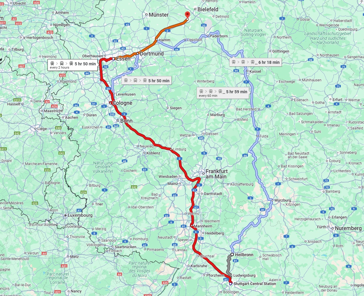 Anreise von Heilbronn Zu Gütersloh Über 