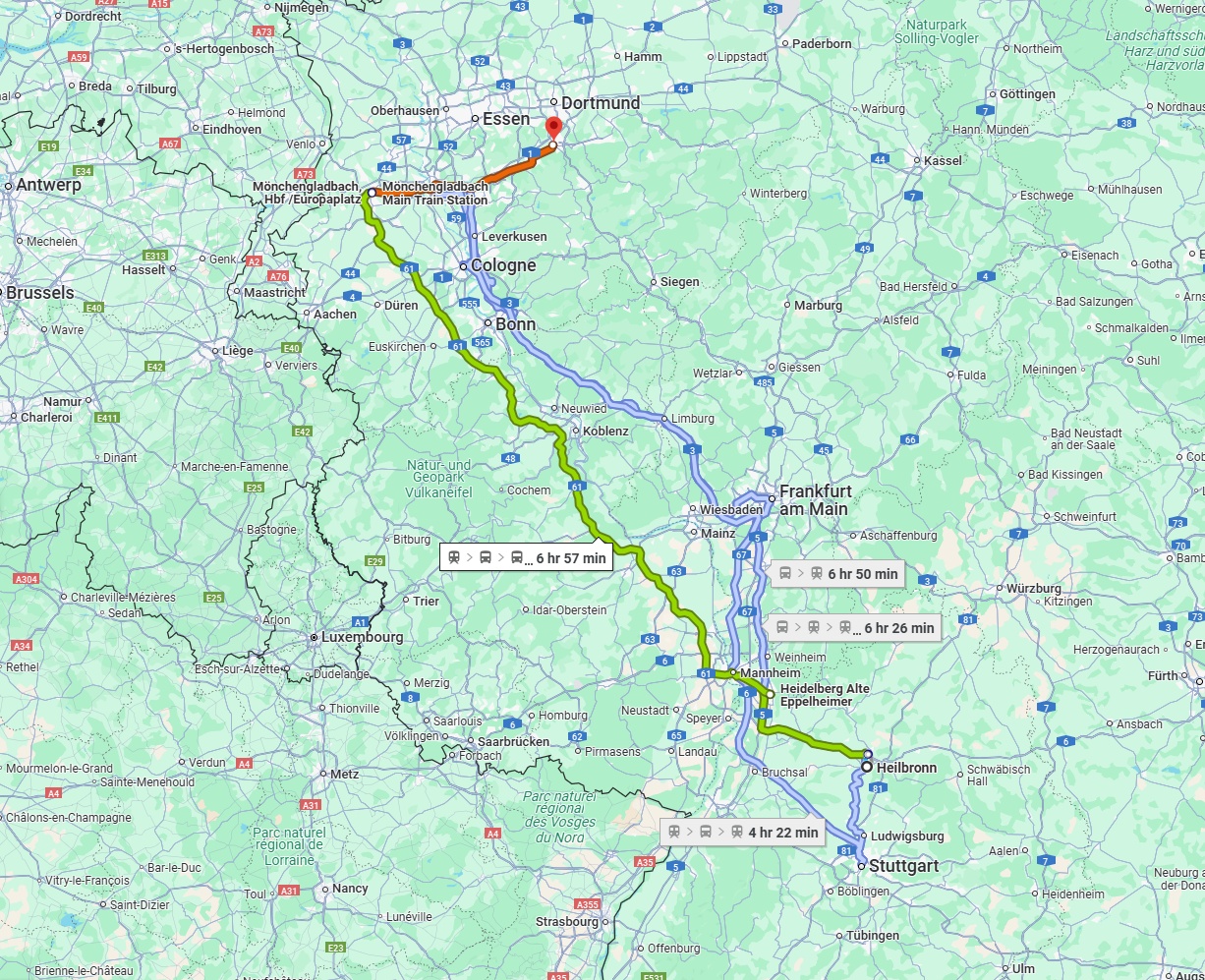 Anreise von Heilbronn Zu Hagen Über 