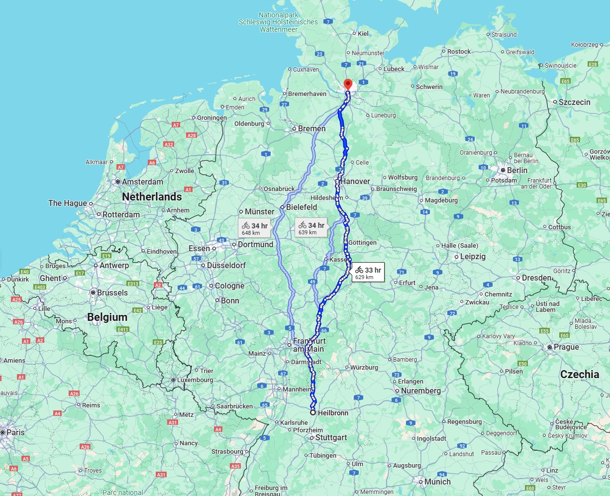 Anreise von Heilbronn Zu Hamburg Über 