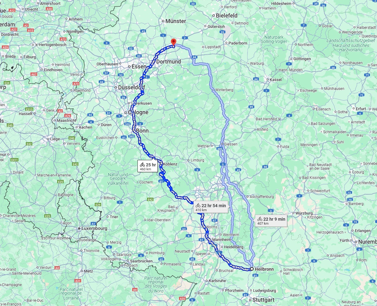 Anreise von Heilbronn Zu Hamm Über 
