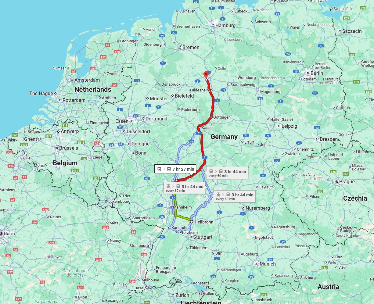 Anreise von Heilbronn Zu Hannover Über 