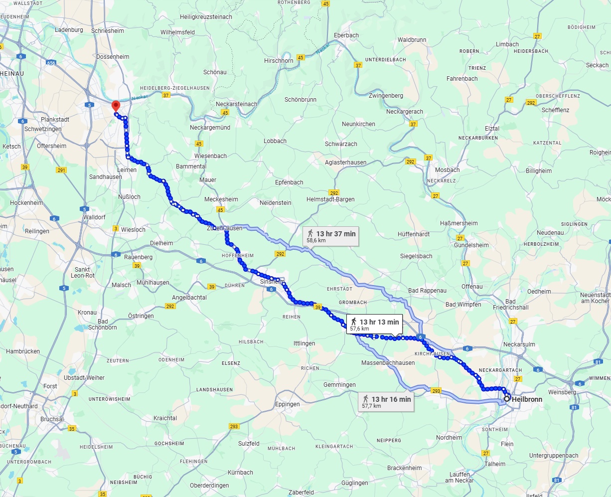 Anreise von Heilbronn Zu Heidelberg Über 