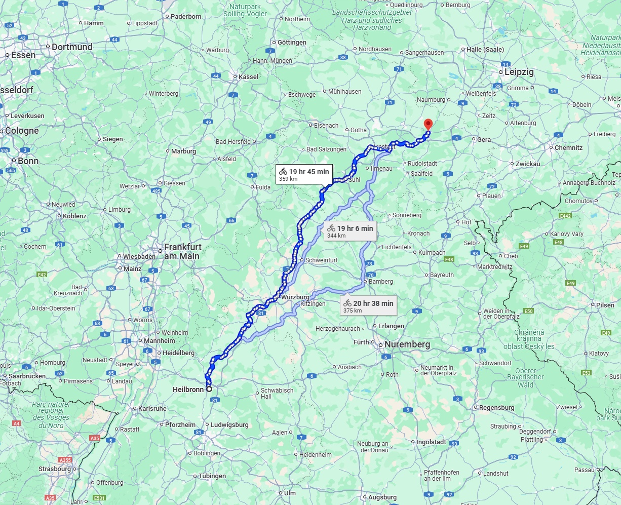 Anreise von Heilbronn Zu Jena Über 