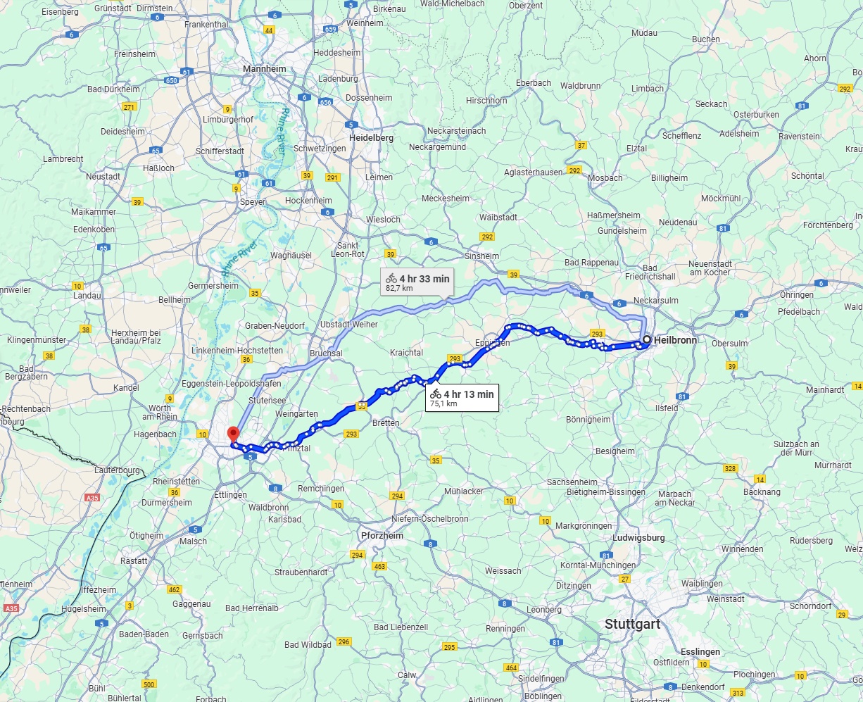 Anreise von Heilbronn Zu Karlsruhe Über 