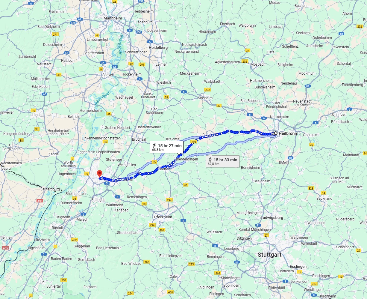 Anreise von Heilbronn Zu Karlsruhe Über 