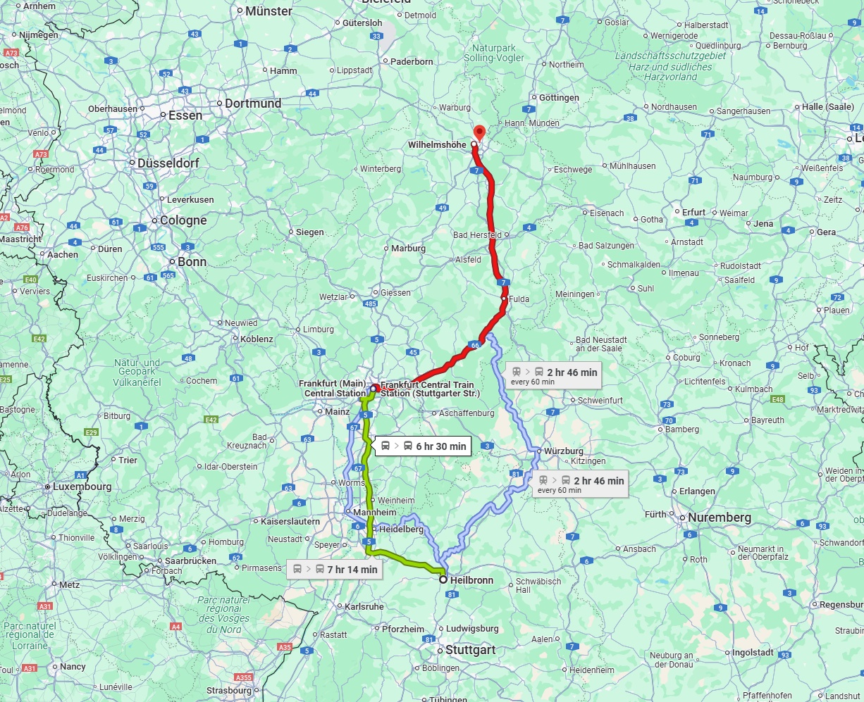 Anreise von Heilbronn Zu Kassel Über 