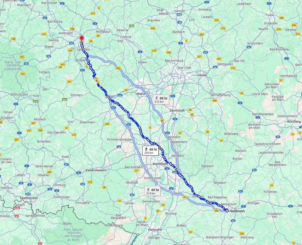 Anreise von Heilbronn Zu Koblenz Über 