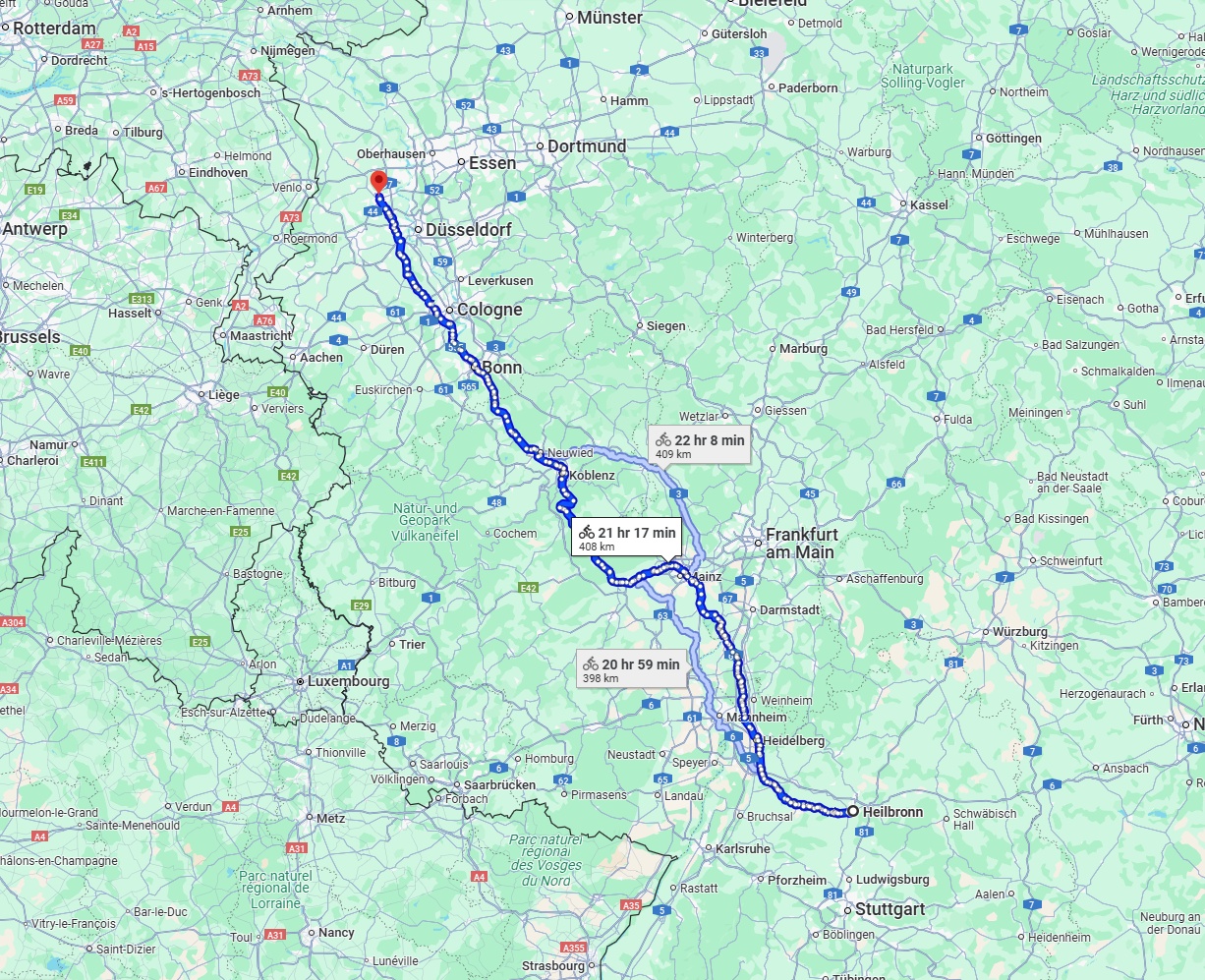 Anreise von Heilbronn Zu Krefeld Über 