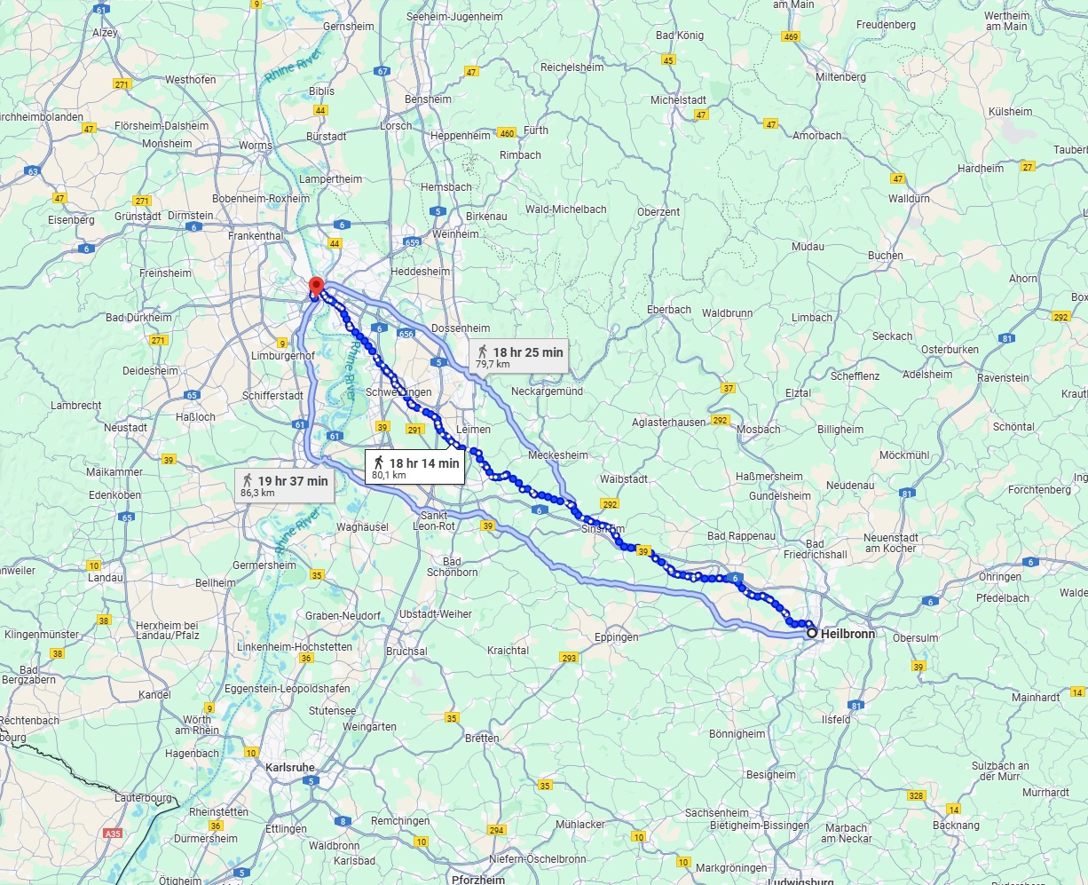 Anreise von Heilbronn Zu Ludwigshafen am Rhein Über 
