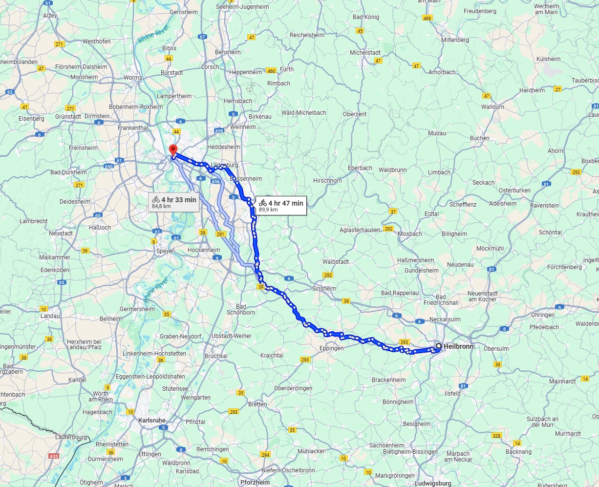 Anreise von Heilbronn Zu Mannheim Über 