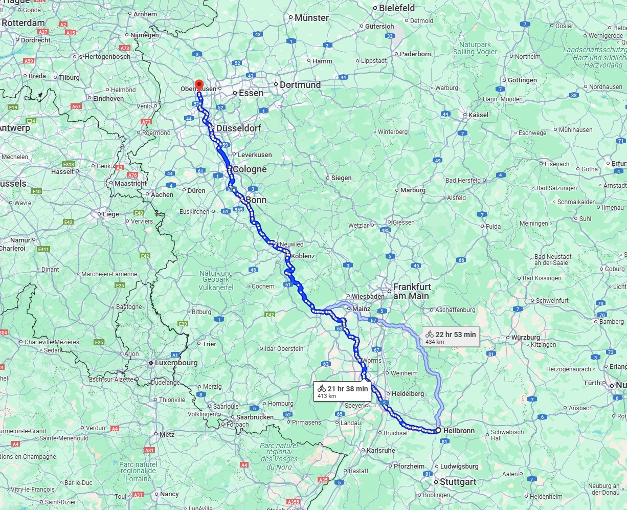 Anreise von Heilbronn Zu Moers Über 