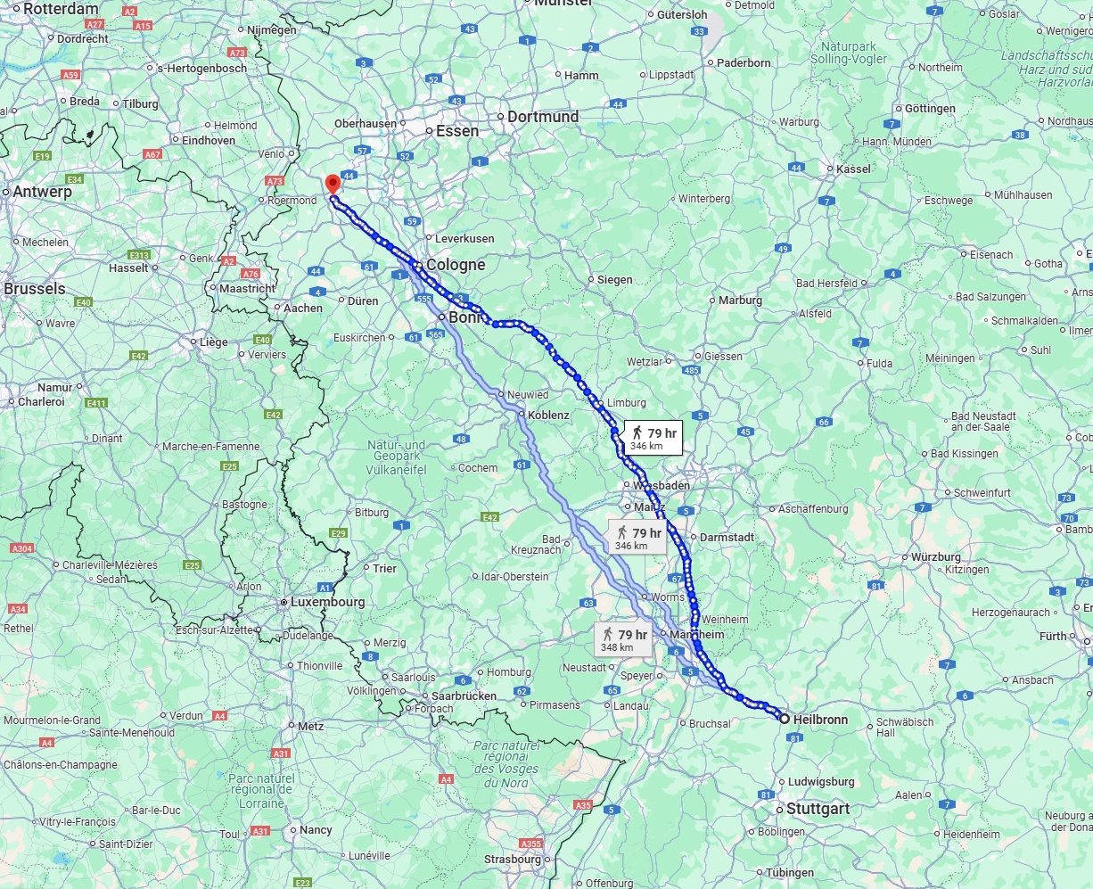 Anreise von Heilbronn Zu Mönchengladbach Über 