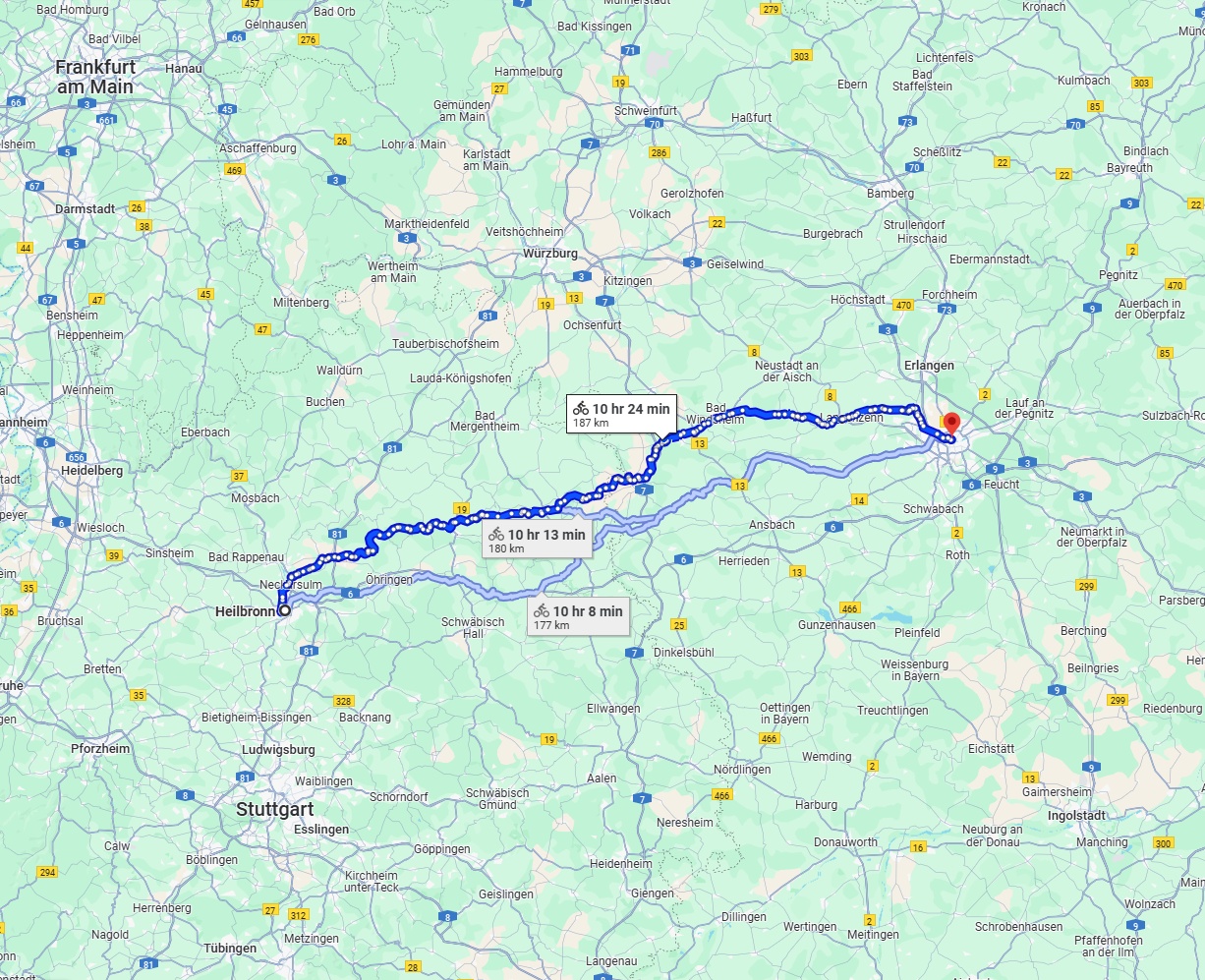 Anreise von Heilbronn Zu Nürnberg Über 