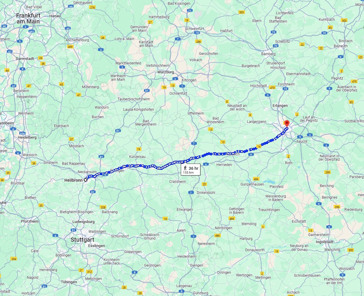Anreise von Heilbronn Zu Nürnberg Über 