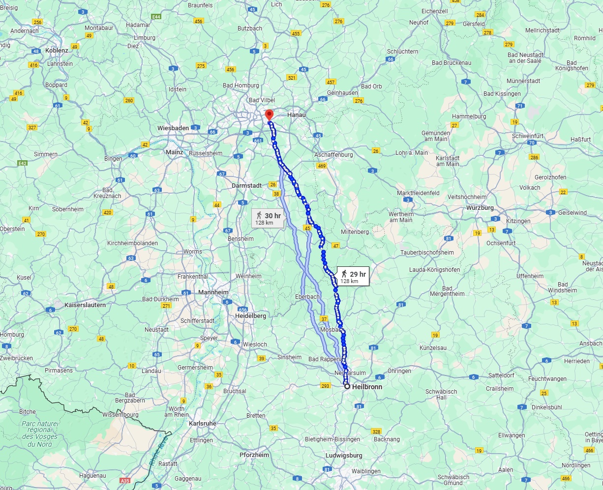Anreise von Heilbronn Zu Offenbach am Main Über 