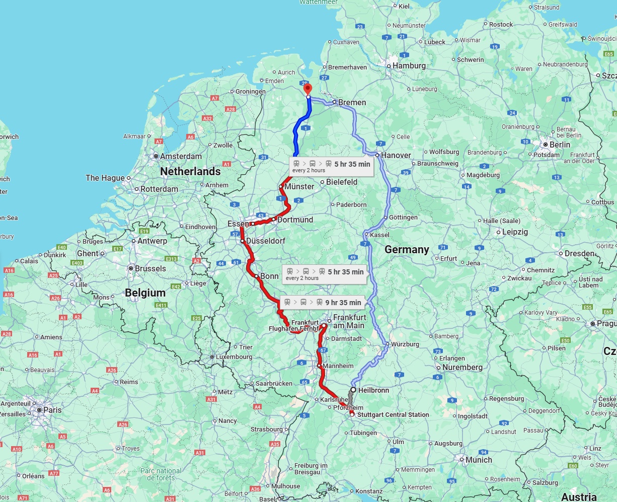 Anreise von Heilbronn Zu Oldenburg Über 