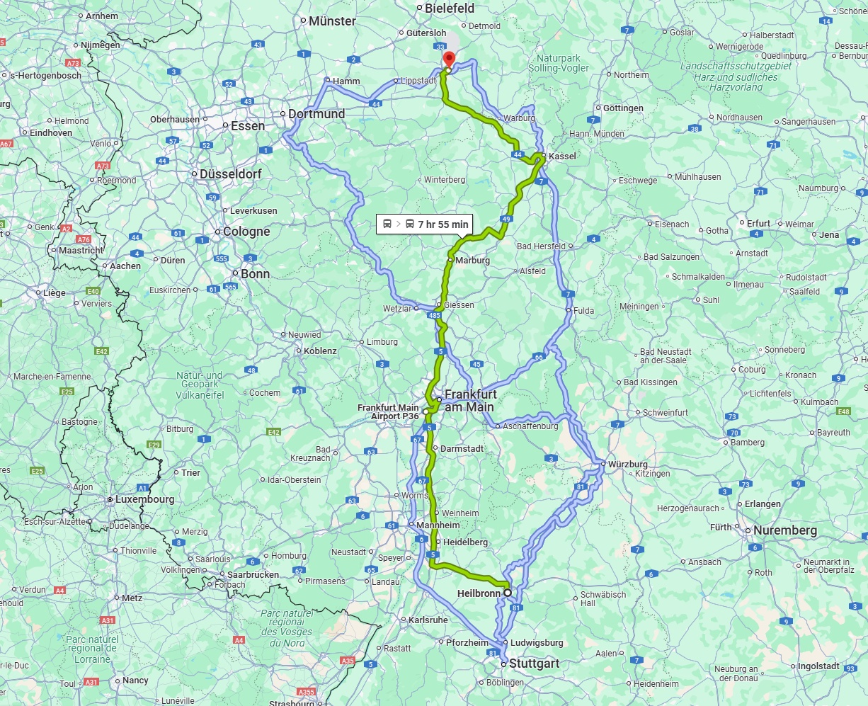 Anreise von Heilbronn Zu Paderborn Über 