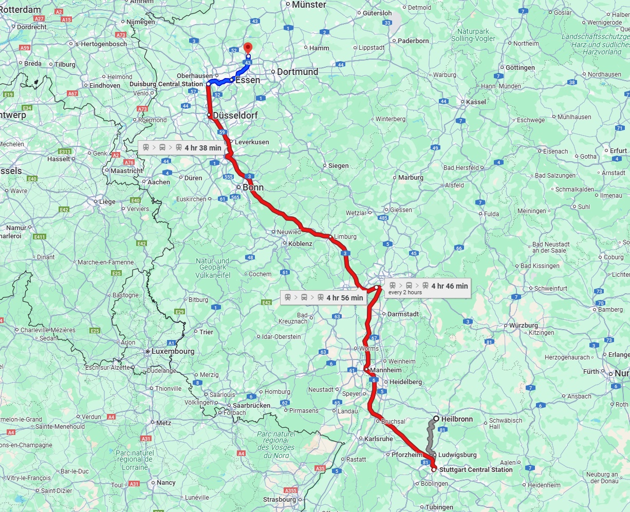 Anreise von Heilbronn Zu Recklinghausen Über 