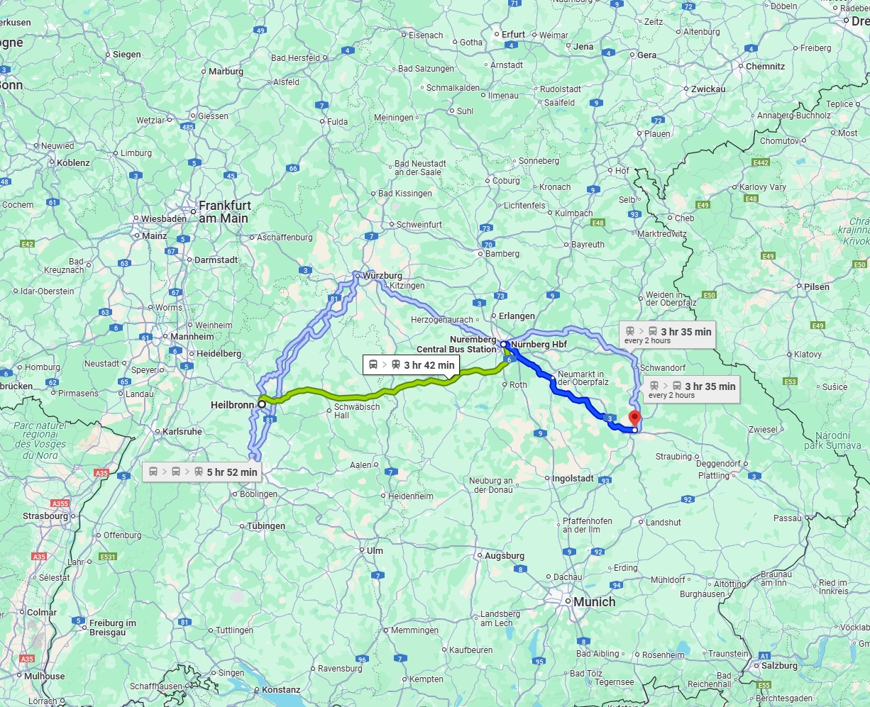 Anreise von Heilbronn Zu Regensburg Über 