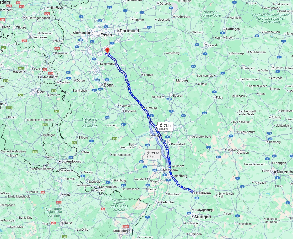Anreise von Heilbronn Zu Remscheid Über 
