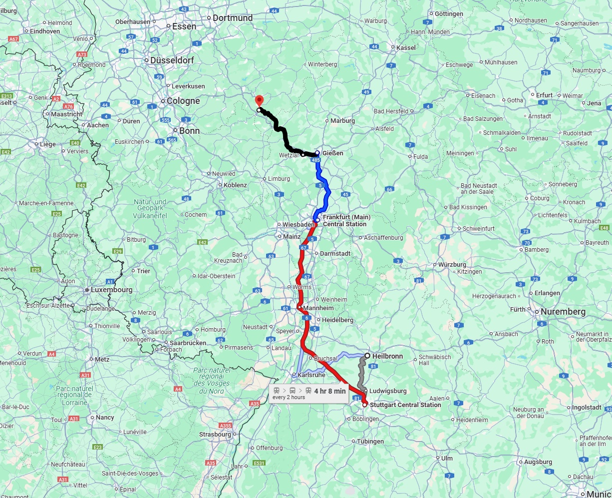 Anreise von Heilbronn Zu Siegen Über 