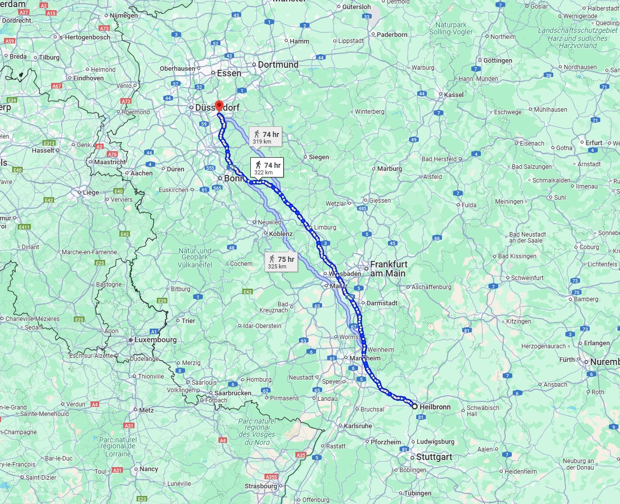 Anreise von Heilbronn Zu Solingen Über 