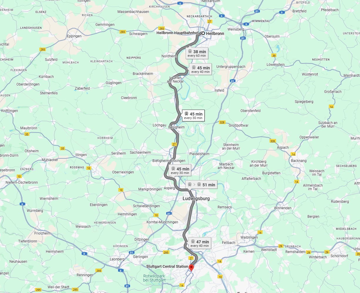 Anreise von Heilbronn Zu Stuttgart Über 