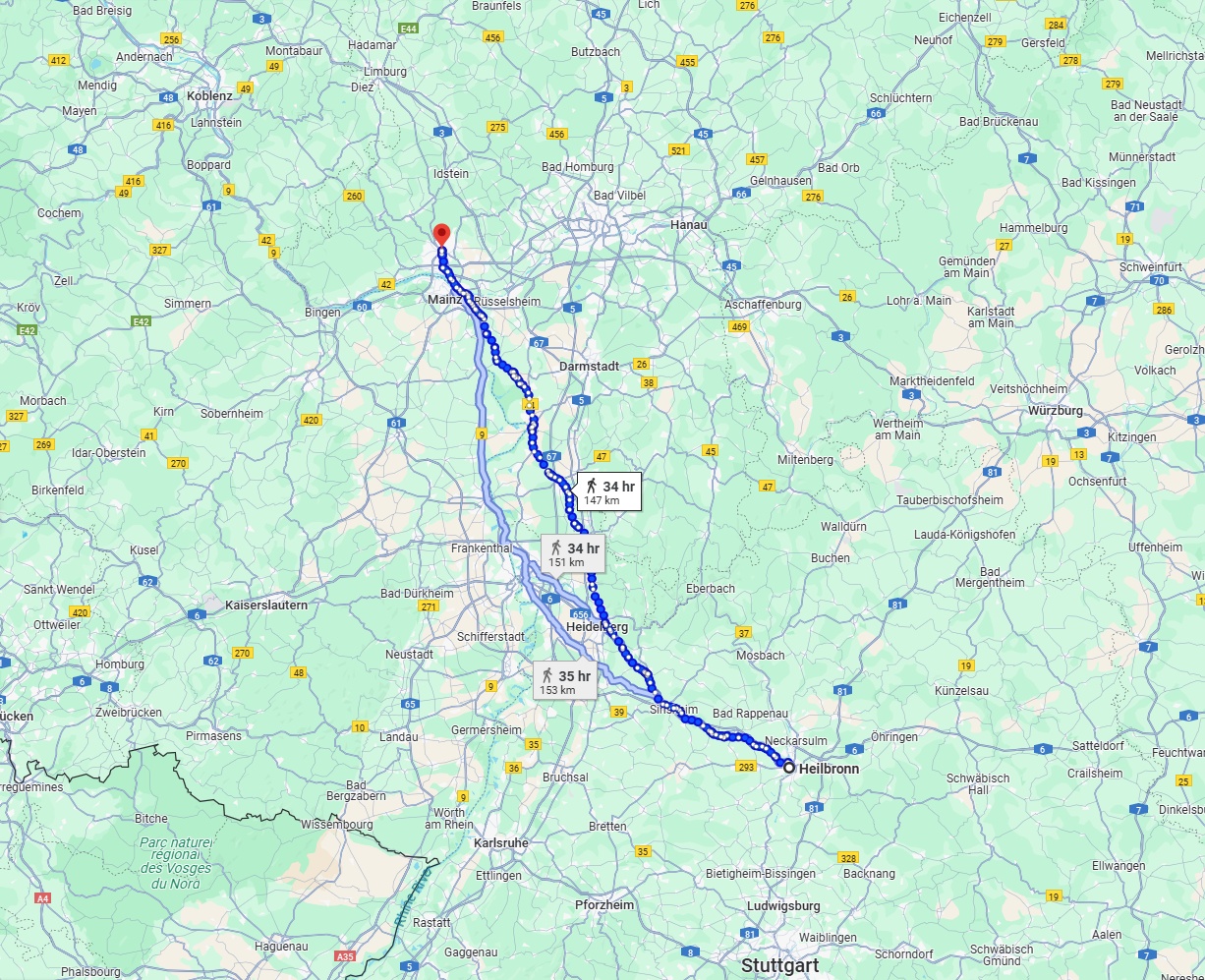 Anreise von Heilbronn Zu Wiesbaden Über 